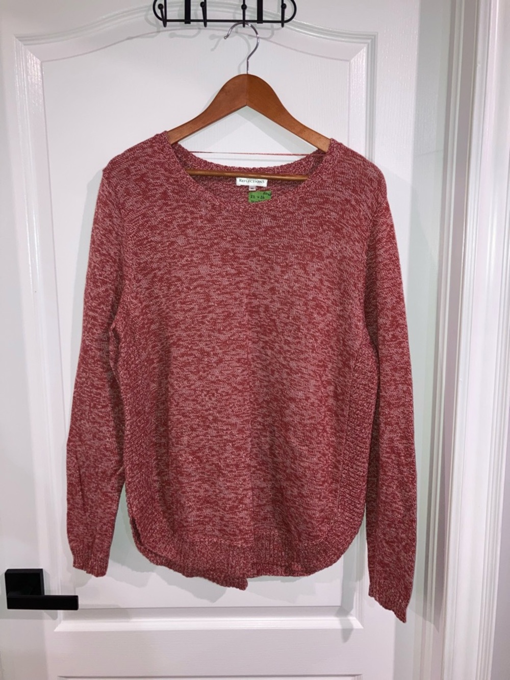 Northern Reflections Pink Marled Crewneck Sweater - size XL